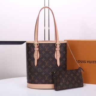 Replica Louis Vuitton Monogram Bucket Pm Tote Bag With Wallet M42238