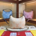 Replica Louis Vuitton Marshmallow Hobo Bag Beige/Pink/Blue