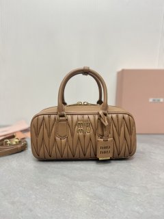 MiuMiu new bowling handbags replica apricot