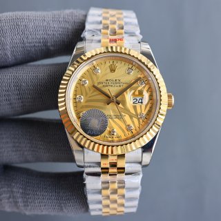 Replica Rolex Watches 1229 Silver-Gold Frame with Gold