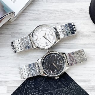 Replica Longines Watch 1421 Silver Frame-Black Dial