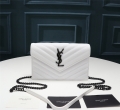 New ysl handbag 27720 White-Black