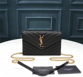 New YSL Handbag 27720 Black-Gold